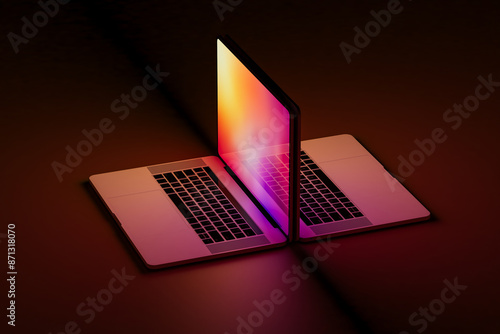 Laptops computer on table