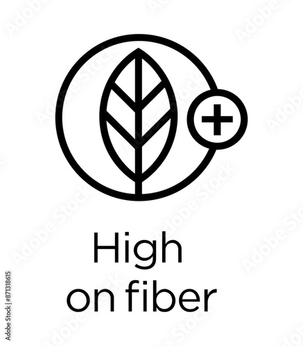 High on Fiber line icon