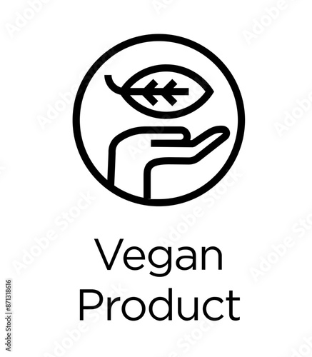 Vegan products line icon