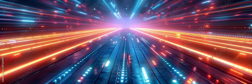 3d rendering of a futuristic road with lights 3d rendering of a futuristic road with lights