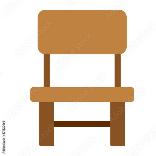 wooden chair icon 