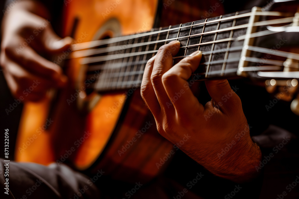 Intimate Moment of a Musician Mastering Guitar Chords Intimate Moment of a Musician Mastering Guitar Chords