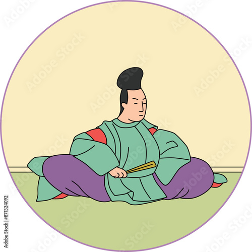 カラー円形百人一首　左京大夫顕輔