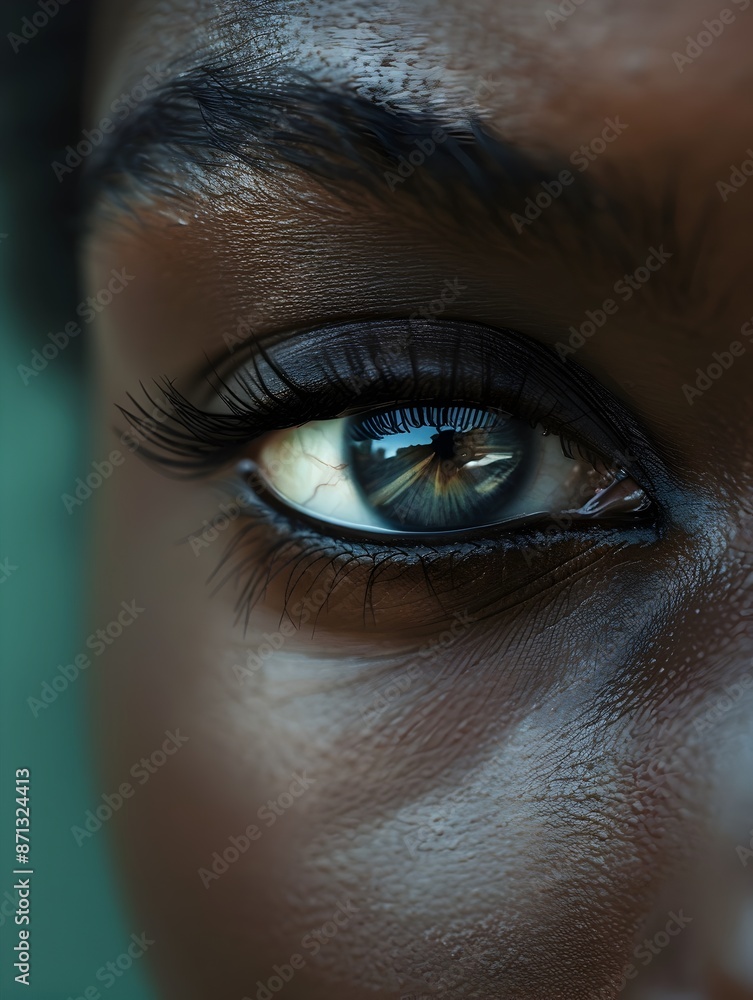 Captivating Close-up of a Delicate African Iris with Alluring Eyelash Texture Captivating Close-up of a Delicate African Iris with Alluring Eyelash Texture