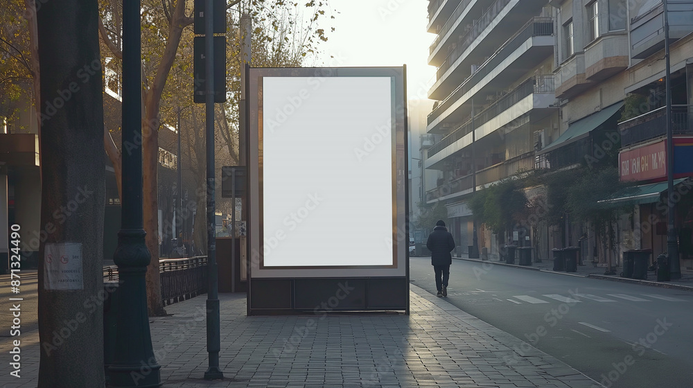 blank white billboard on the street for mockup advertising marketing business commercial background blank white billboard on the street for mockup advertising marketing business commercial background