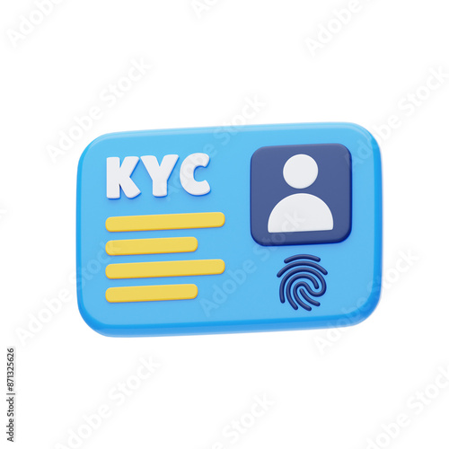 3D Enhancing User Verification with KYC. 3D Icon