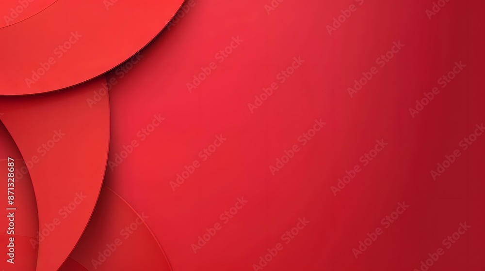 3d geometric red background