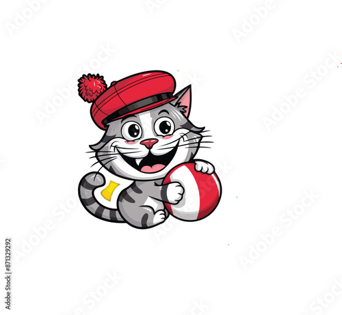 cartoon sticker cat vector design