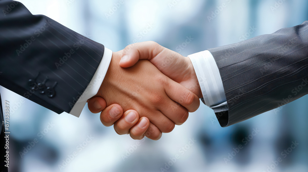 Business people shaking hands at a meeting. ミーティングで握手をするビジネスパーソン Business people shaking hands at a meeting. ミーティングで握手をするビジネスパーソン