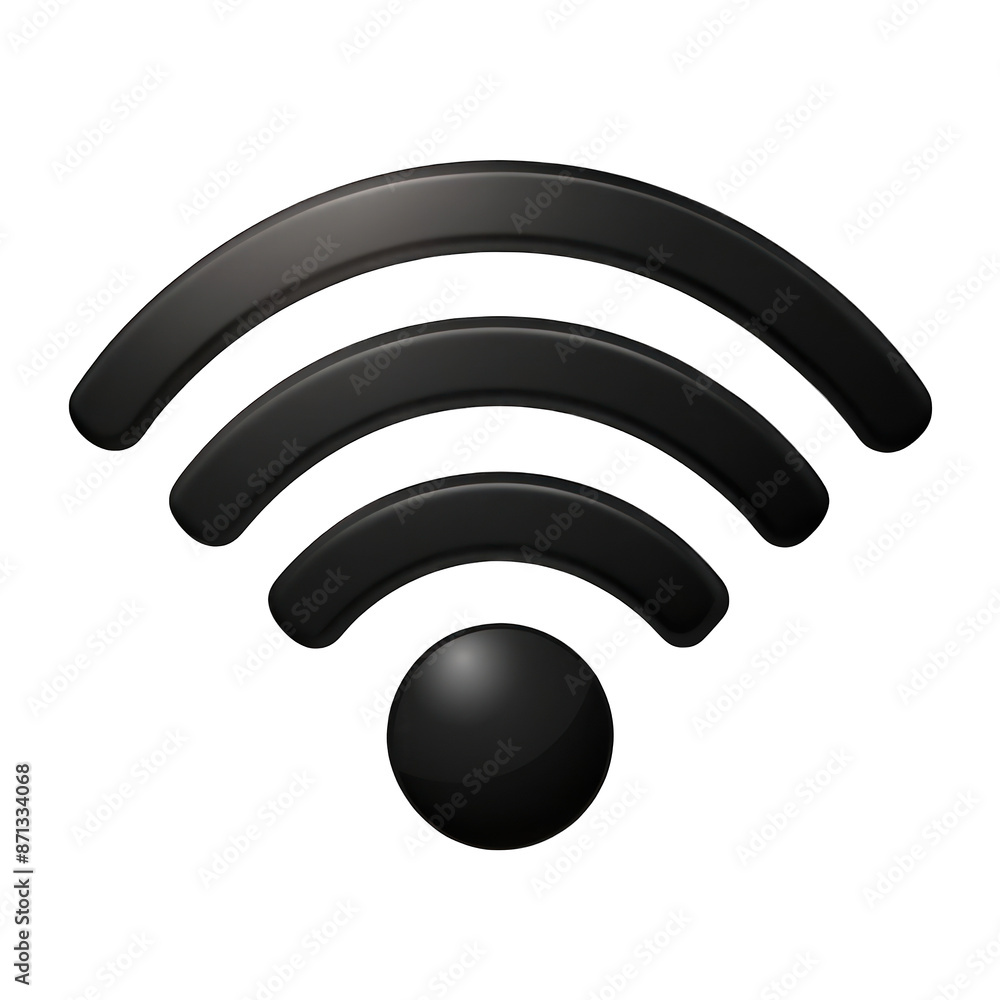 Black wifi icon isolated on transparent background Black wifi icon isolated on transparent background
