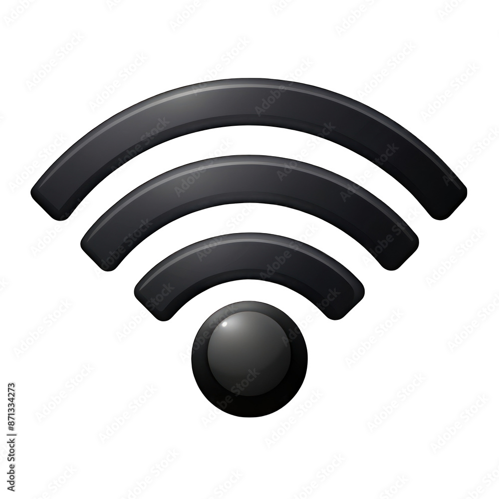 Black wifi icon isolated on transparent background Black wifi icon isolated on transparent background