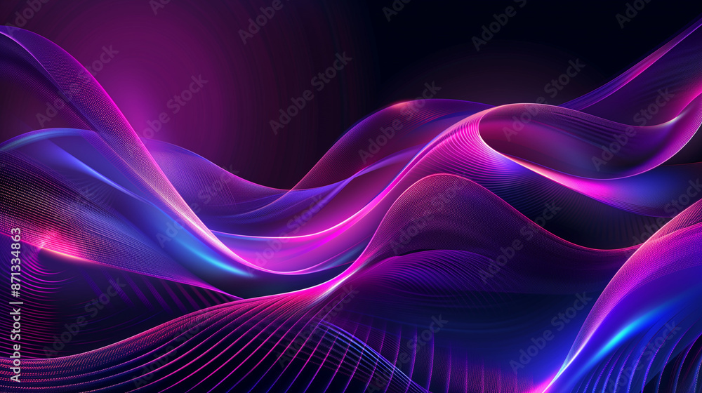 Abstract background with glowing neon lines and light Abstract background with glowing neon lines and light