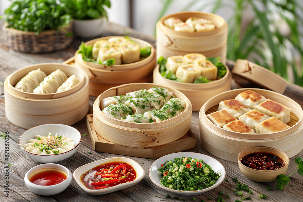 Gourmet Delight - Chinese Dim Sum. Generative AI. Gourmet Delight - Chinese Dim Sum. Generative AI.