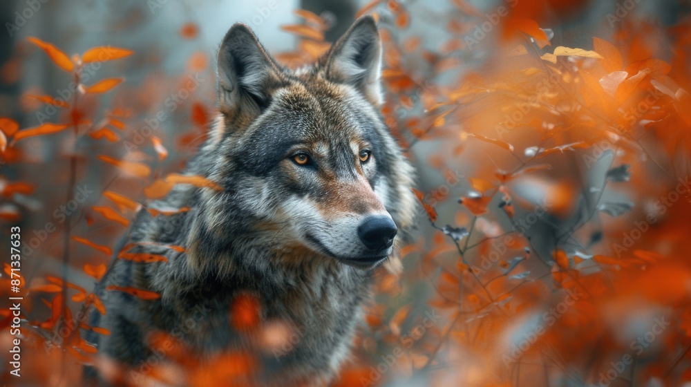wolf in winter forest wolf in winter forest