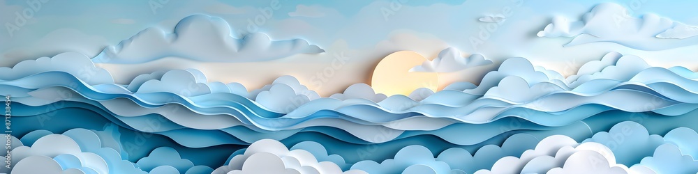 Design of sky made from paper cutouts Design of sky made from paper cutouts
