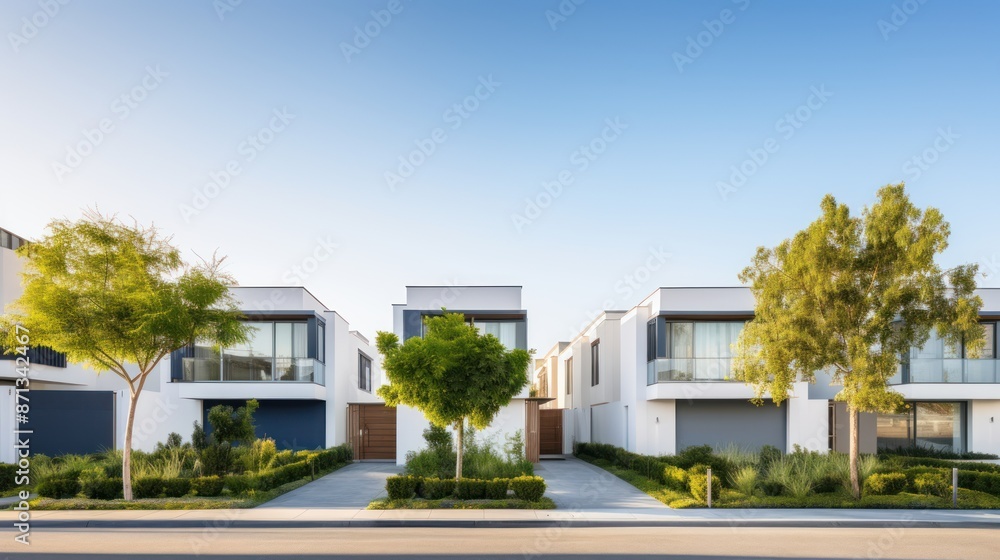 Contemporary townhouses with clean lines, Contemporary townhouses with clean lines,