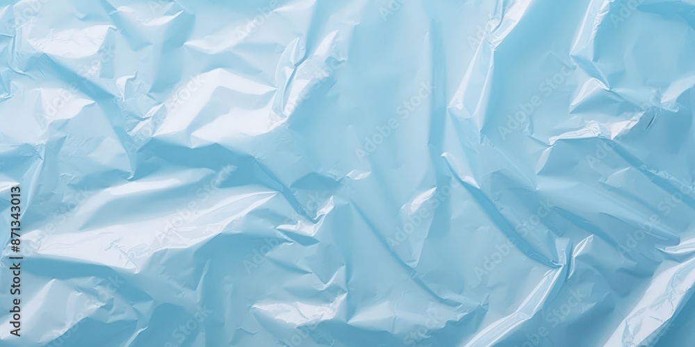 Obraz premium Abstract Blue Crumpled Plastic Background