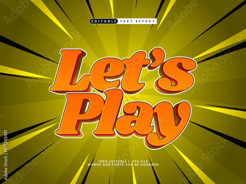 lets play editable text effect in simple and modern text style