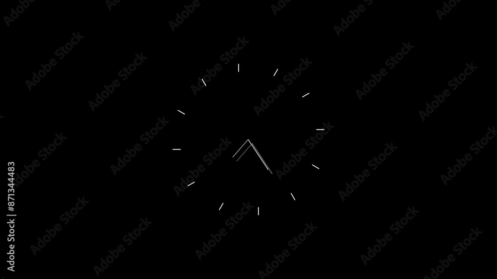 Stopwatch clock animation, stop watch clock animated on black background. Stopwatch clock animation, stop watch clock animated on black background.