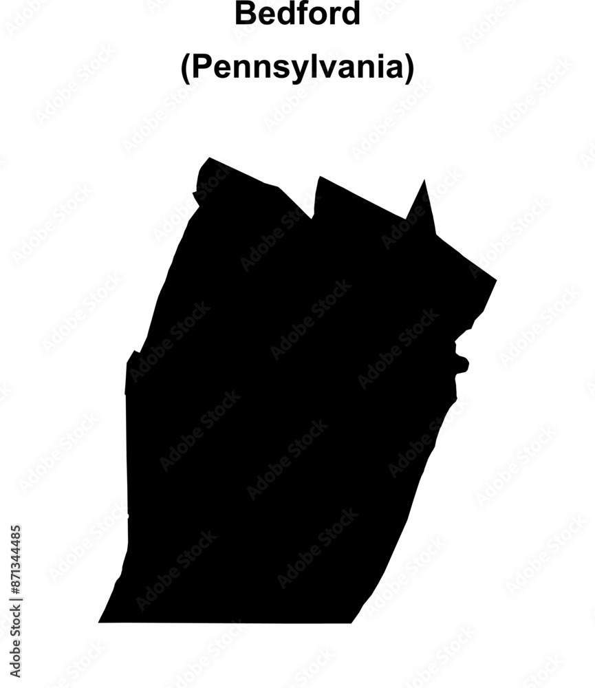 Bedford County (Pennsylvania) blank outline map Bedford County (Pennsylvania) blank outline map
