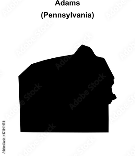 Adams County (Pennsylvania) blank outline map