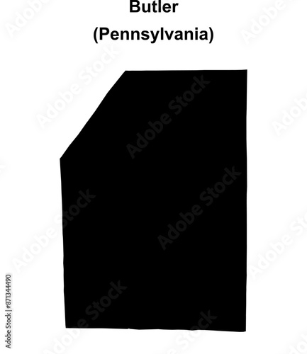 Butler County (Pennsylvania) blank outline map