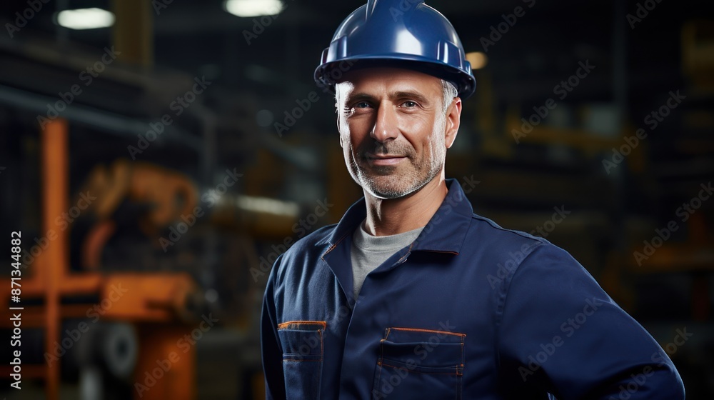 Portrait of Industry maintenance engineer man wearing uniform Portrait of Industry maintenance engineer man wearing uniform
