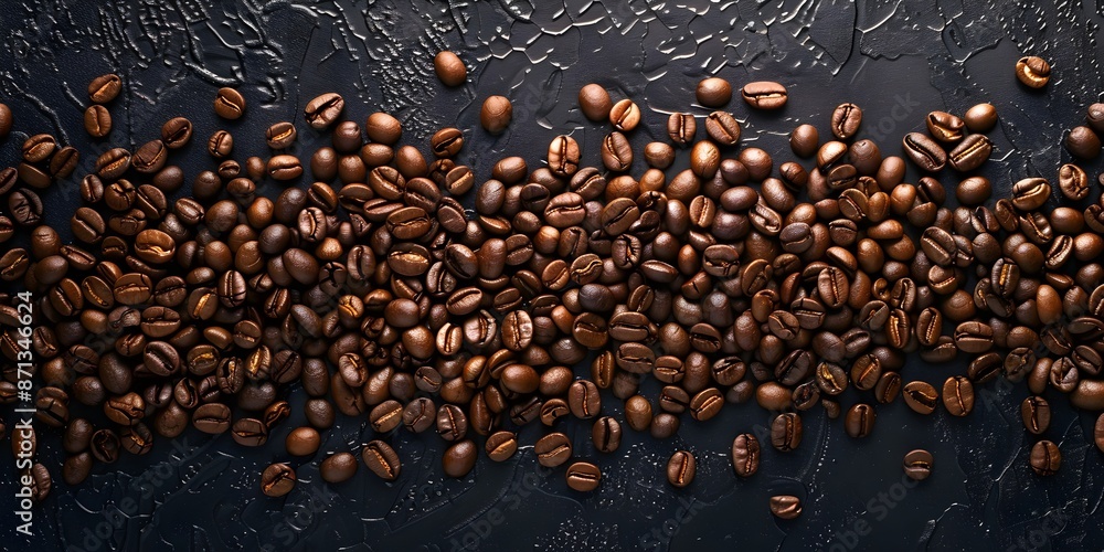 Roasted coffee beans for backdrop Roasted coffee beans for backdrop