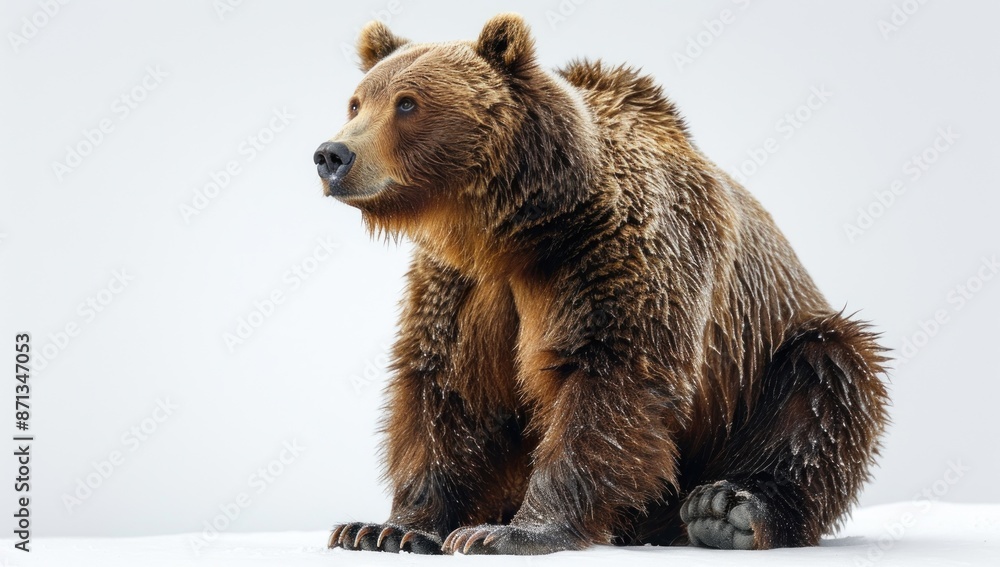 Fototapeta premium Grizzly Bear in a Snowy Wilderness