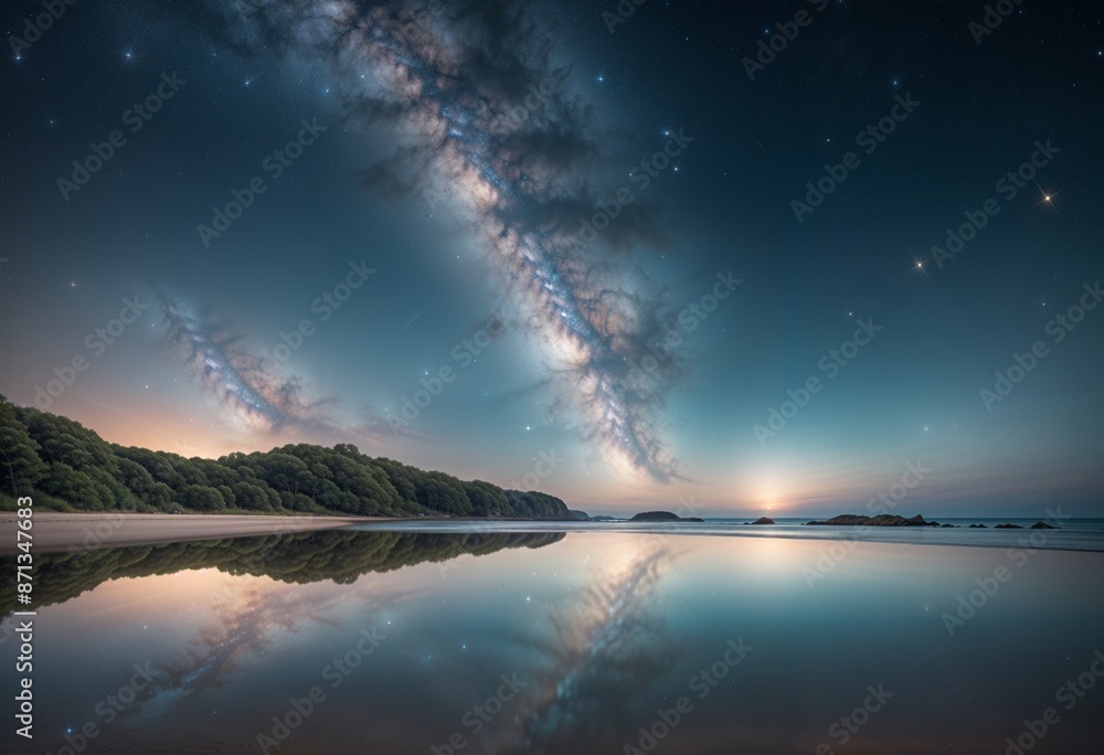 Milky Way's Oceanic Glow Milky Way's Oceanic Glow