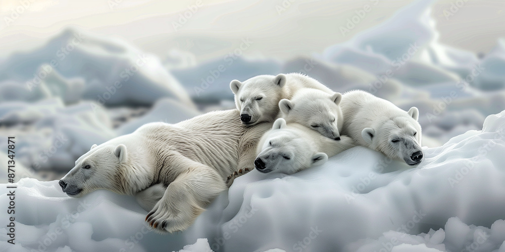 polar bear in the snow polar bear in the snow