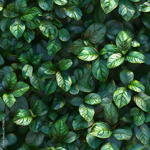 bush green leaves seamless pattern tile background