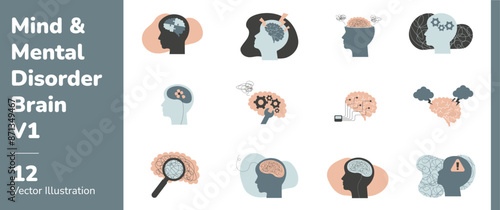 Mind and Mental Disorder Brain Illustration 1