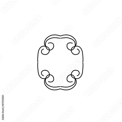 Wallpaper Mural Vintage curly frame  Torontodigital.ca