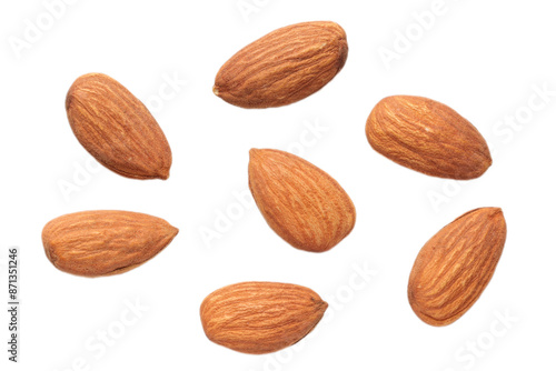 Isolated of almond nuts 