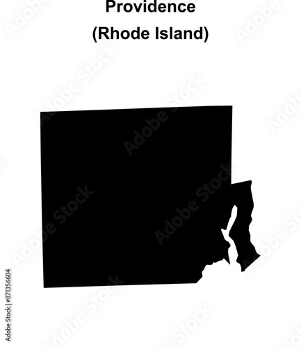 Providence County (Rhode Island) blank outline map