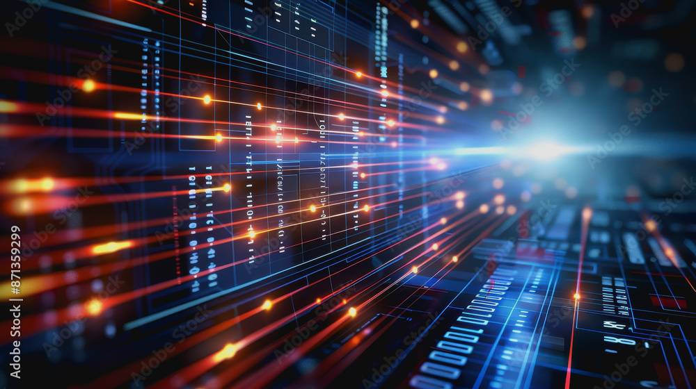 Cyber themed digital background with blue glowing lines and interconnected circuits. Cyber themed digital background with blue glowing lines and interconnected circuits.