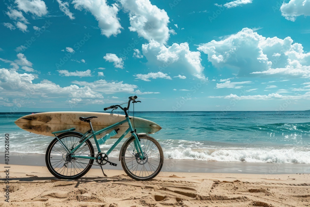 Fototapeta premium bicycle on the beach