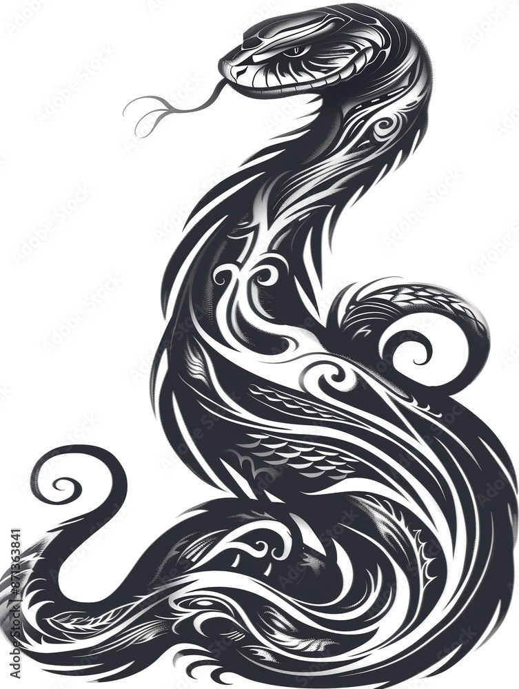 A snake tattooed on a person's arm A snake tattooed on a person's arm