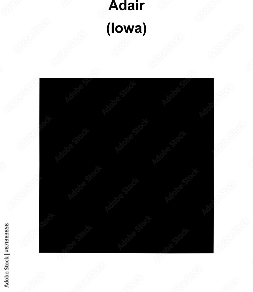 Adair County (Iowa) blank outline map Adair County (Iowa) blank outline map