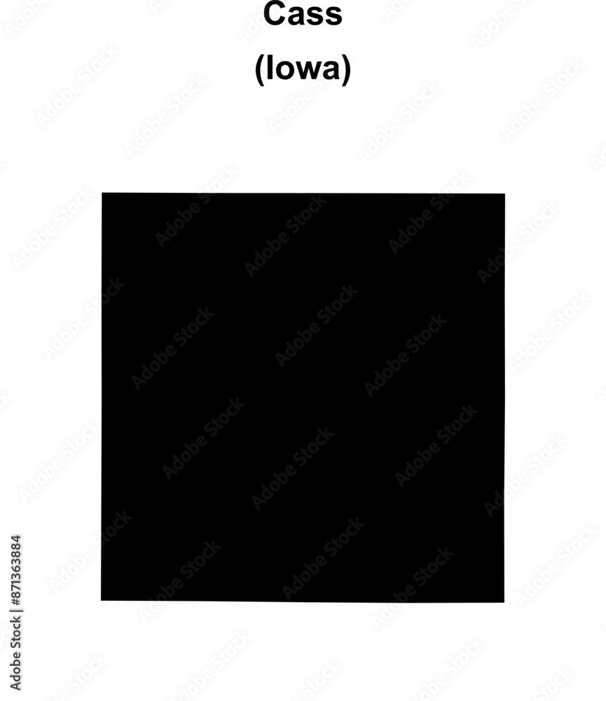 Cass County (Iowa) blank outline map Cass County (Iowa) blank outline map