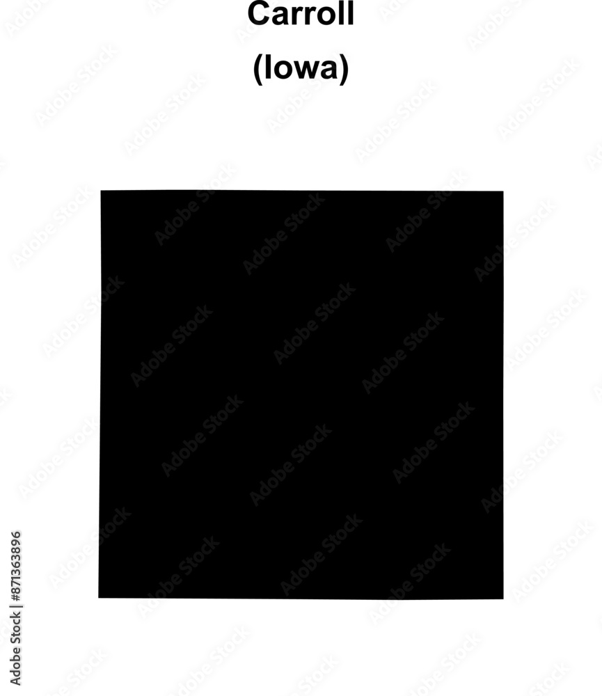 Carroll County (Iowa) blank outline map Carroll County (Iowa) blank outline map