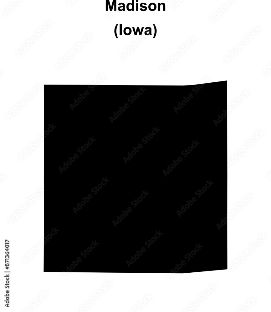 Madison County (Iowa) blank outline map Madison County (Iowa) blank outline map