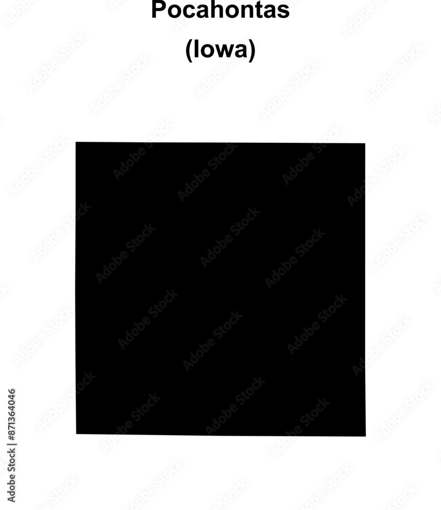 Pocahontas County (Iowa) blank outline map Pocahontas County (Iowa) blank outline map