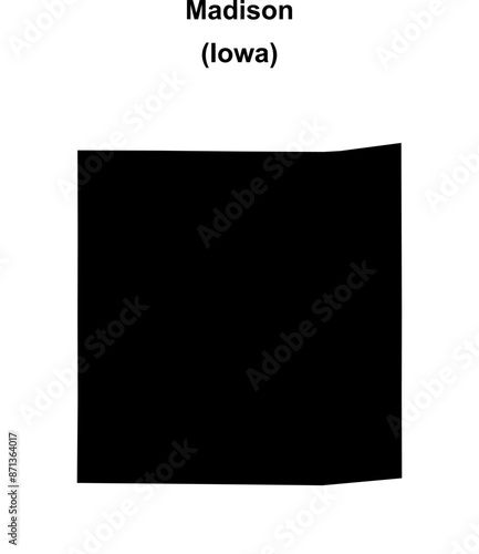 Madison County (Iowa) blank outline map