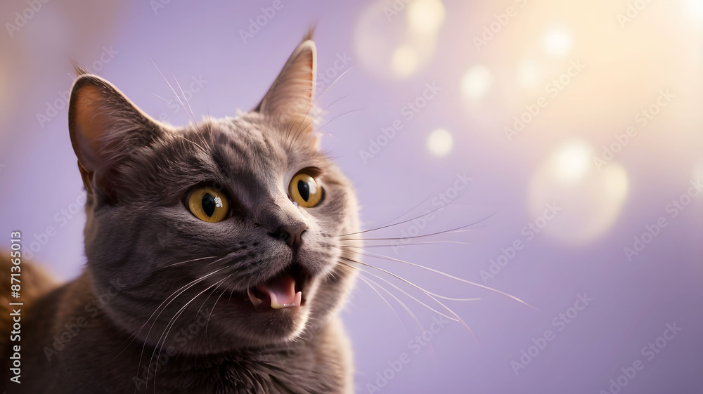 A cat on a blurred background A cat on a blurred background