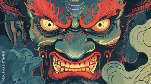 鬼をイメージしたグラフィック