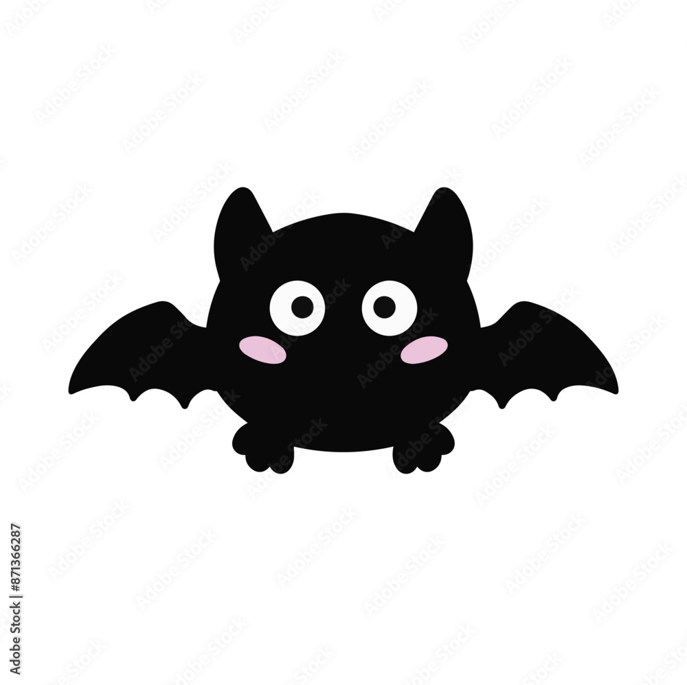 Vector cute bat is isolated on the white background Vector cute bat is isolated on the white background