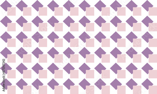 diamond square, purple and pink overlap square block patter repeat seamless pattern design for fabric printing or t-shirt screening paint, checkerboard chess