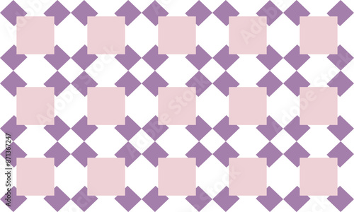 diamond square, purple and pink overlap square block patter repeat seamless pattern design for fabric printing or t-shirt screening paint, checkerboard chess